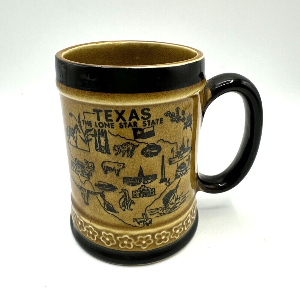 Texas Lone Star State Beer Stein Made in Japan